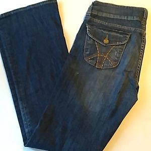 Womens Kut From The Kloth Isabelle Relaxed Bootcut Flap Pocket Jeans Size 8